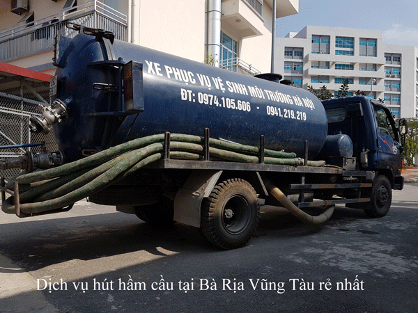 Dịch vụ hút hầm cầu tại Bà Rịa Vũng Tàu giá rẻ 0941.219.219